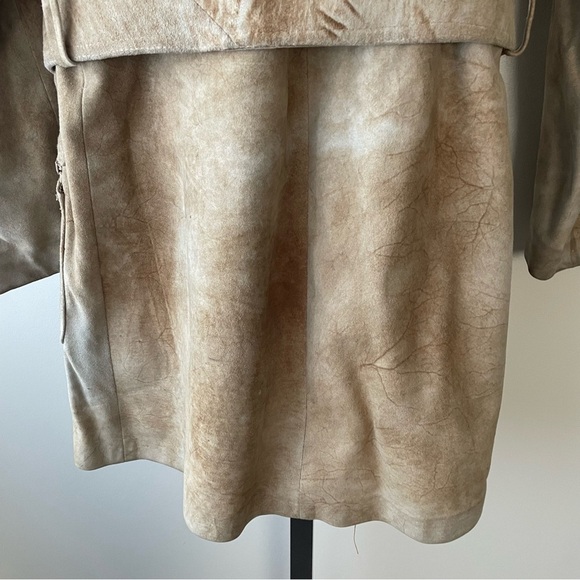 70s Vintage Robert Chernin Shearling Sheepskin Belted Coat Mens Size 42 - Picture 11 of 16